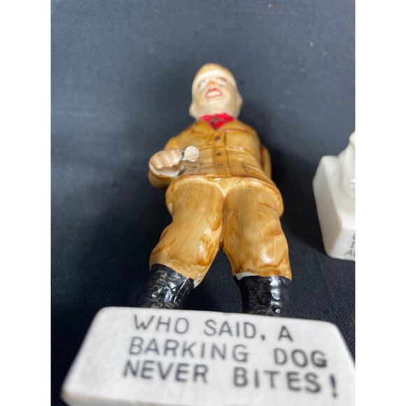 Pair of humorous hunter figurines from the 50's Ideal, Japan - Picture 7 of 11